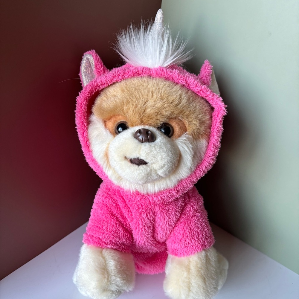 GUND Boo world‘s cutest dog, Pomeranian with unicorn hoodie EUC - Picture 2 of 6